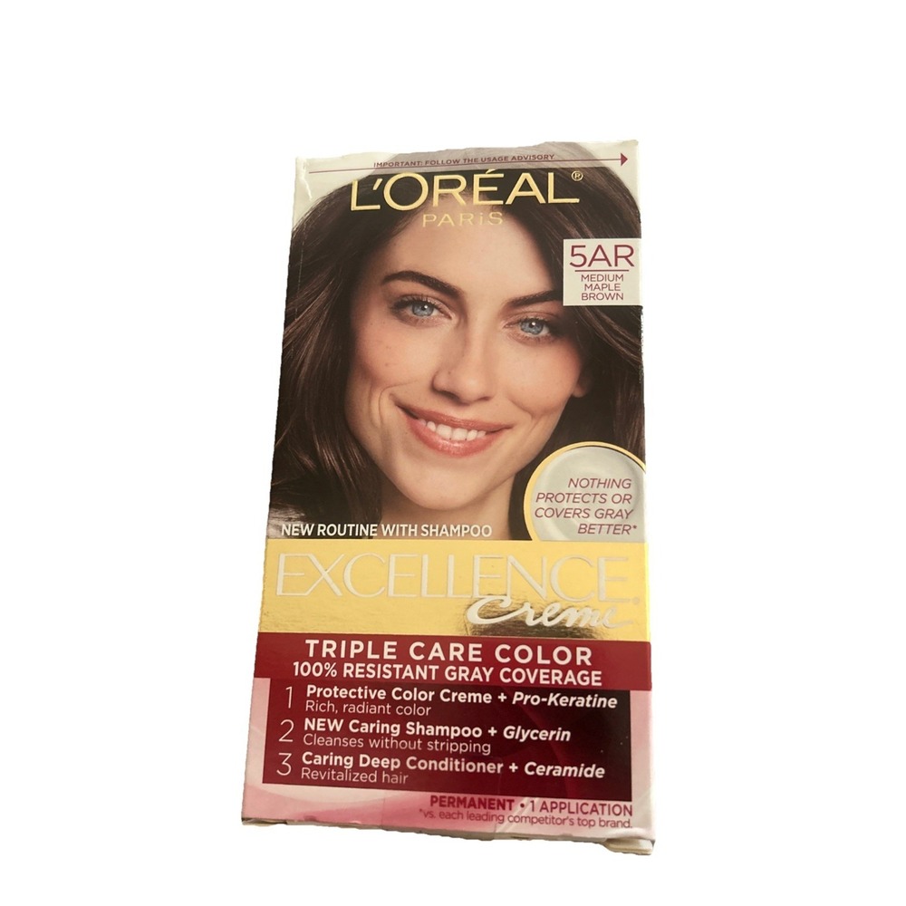 L'Oreal Excellence Creme Hair Color #5AR Medium Maple Brown